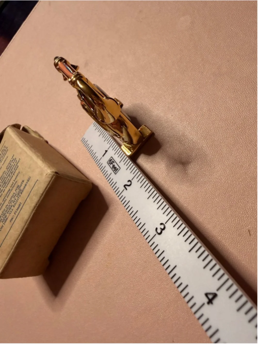 Avon Gold Tone Miniature Phone Clock